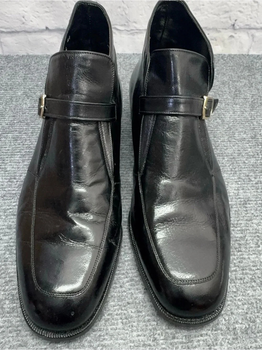 Florsheim Imperial Lindsey Black Leather Monk Strap Ankle Boots USA Men’s 10 3E